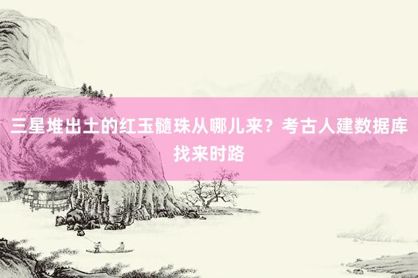 三星堆出土的红玉髓珠从哪儿来？考古人建数据库找来时路