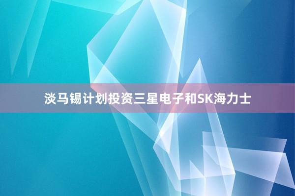 淡马锡计划投资三星电子和SK海力士