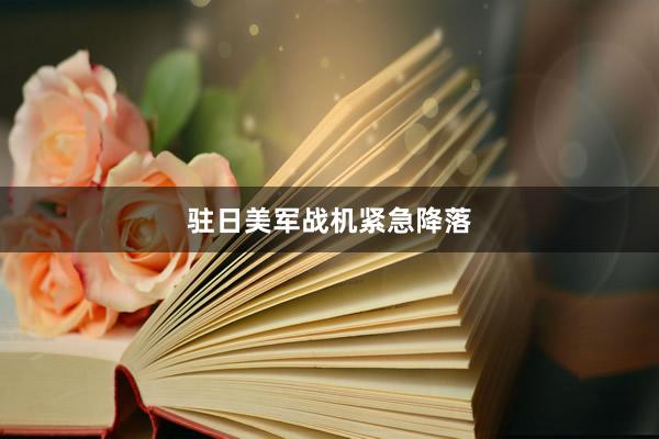 驻日美军战机紧急降落