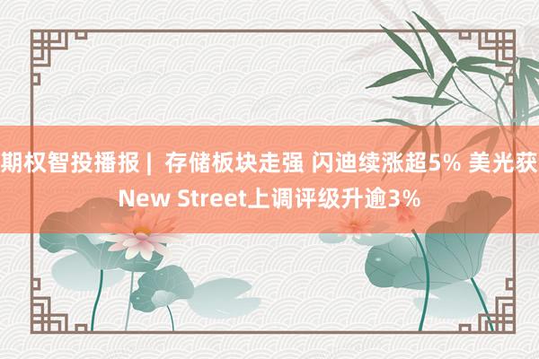 期权智投播报 |  存储板块走强 闪迪续涨超5% 美光获New Street上调评级升逾3%
