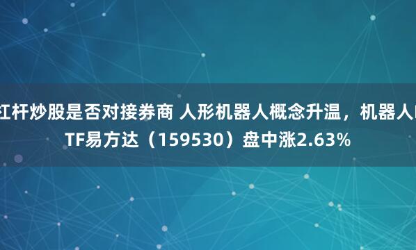 杠杆炒股是否对接券商 人形机器人概念升温，机器人ETF易方达（159530）盘中涨2.63%