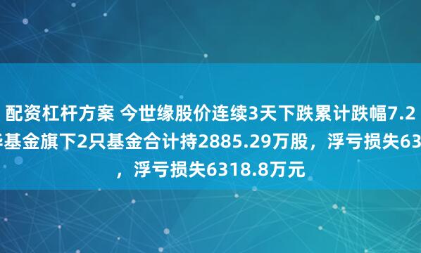 配资杠杆方案 今世缘股价连续3天下跌累计跌幅7.28%，鹏华基金旗下2只基金合计持2885.29万股，浮亏损失6318.8万元