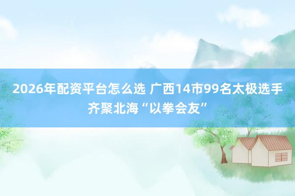 2026年配资平台怎么选 广西14市99名太极选手齐聚北海“以拳会友”